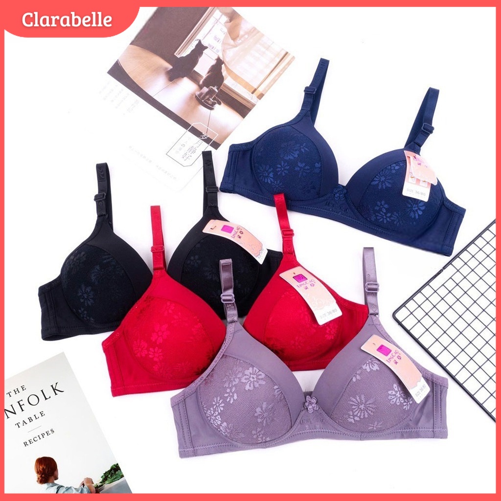 Clara - BRA BUSA TANPA KAWAT LINGCAO / BH BUSA MOTIF BRUKAT  / BRA LINGCAO A3 ORIGINAL PREMIUM