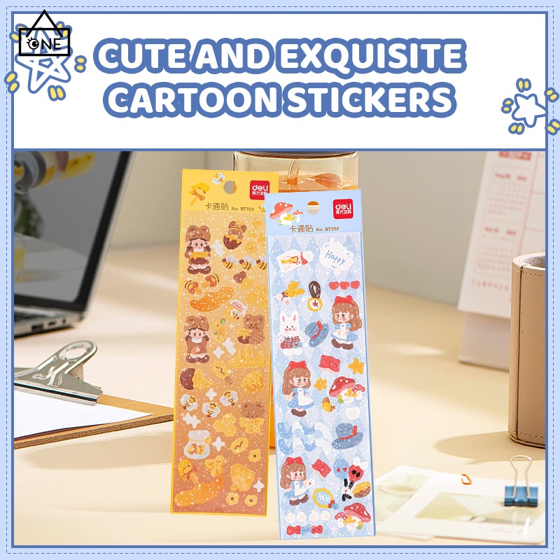 

COD❤️Stiker Kartun Lucu Kreatif Stiker Dekorasi Buku Catatan Siswa -a.one