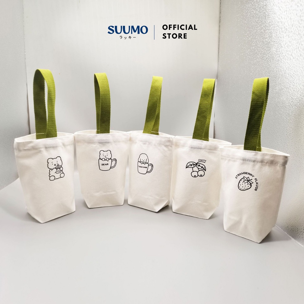 Suumo Tas Jinjing Botol Air/Tumbler Kanvas Tas Tangan Kanvas