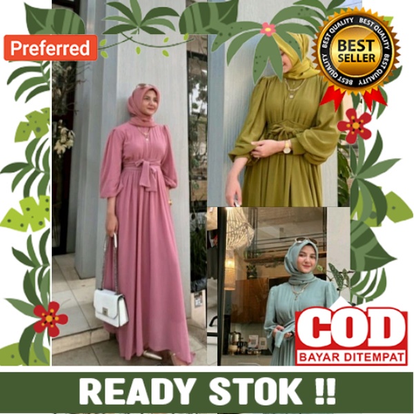 DYF_News shella drees//gamis remaja polos//gamis maxy wanita dewasa//baju muslim terbaru//oufit wani