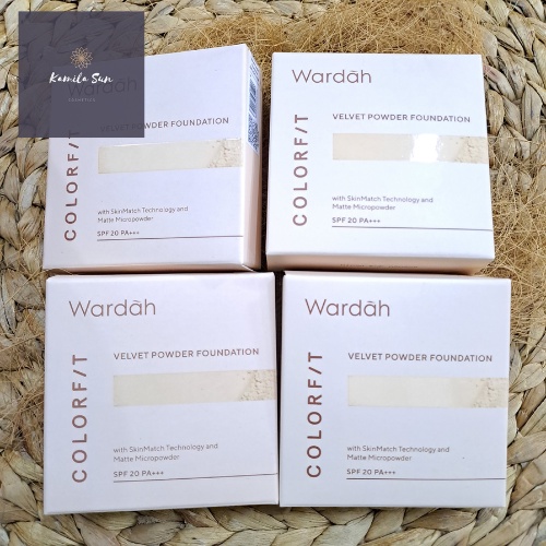 Wardah colorfit velvet powder foundation SPF20 PA++/bedak foundation/bedak untuk kulit kering