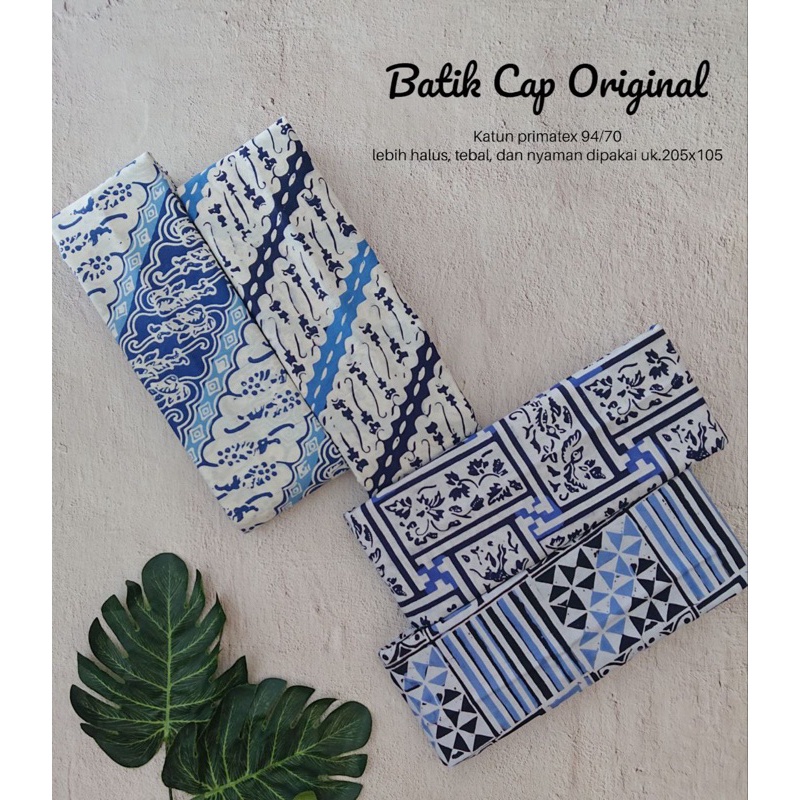 Kain Batik Cap KAIN HALUS garutan HANDMADE Batik Pekalongan SERI WARNA BIRU DAN UNGU
