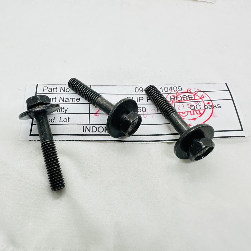 BAUT 10 DUDUKAN BOX FILTER HONDA BEAT GENIO SCOOPY VARIO ORIGINAL BAUD M6 X 35 RING LEBAR 3,5 cm BAI