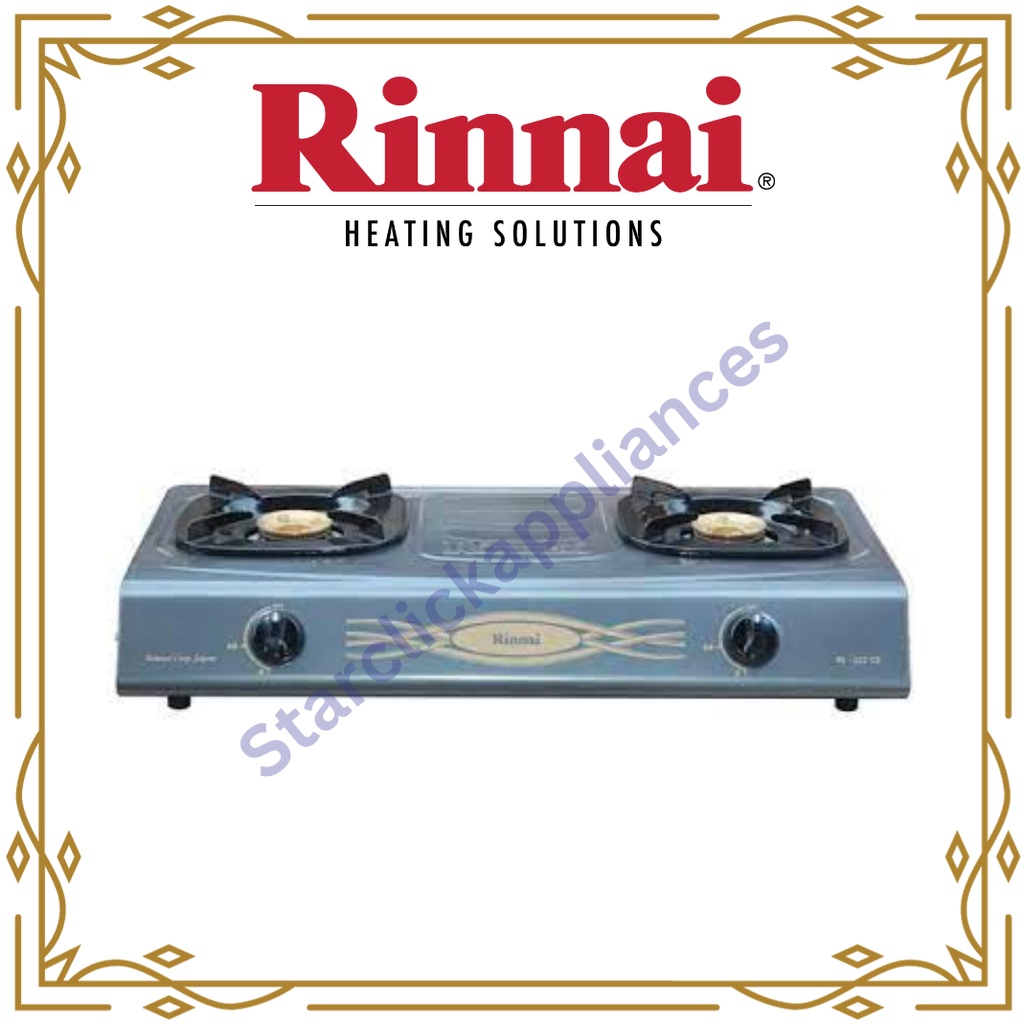 RINNAI Kompor Gas 2 Tungku RI-522CE / RI522CE / RI 522 CE [2 Tungku] [Garansi Resmi]