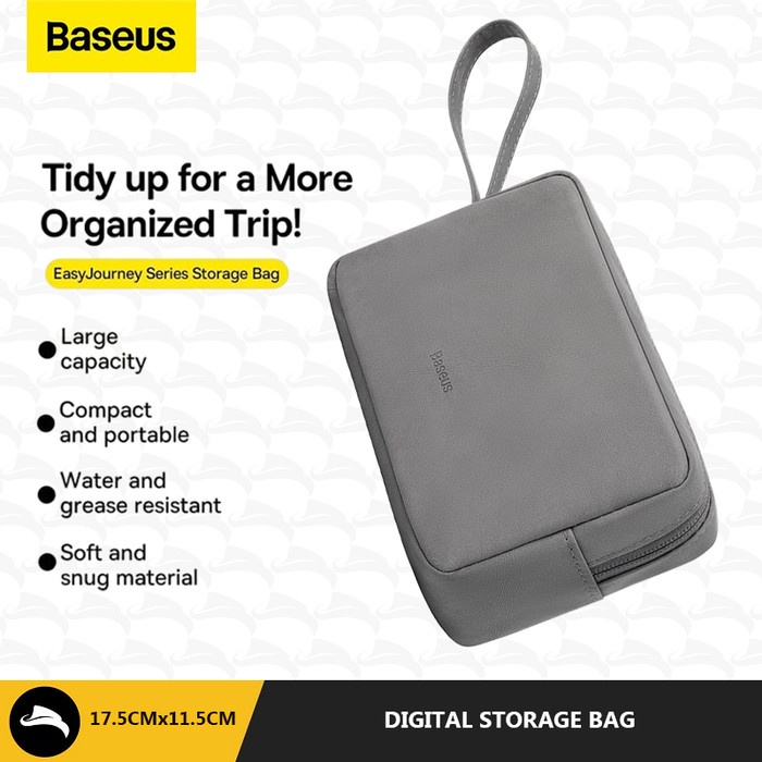 kurniacollection09_id BASEUS TAS TRAVEL ORGANIZER KIT DOMPET HP AKSESORIS POUCH POWERBANK