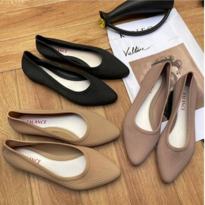 Sepatu Jelly Flat Karet Wanita Teplek Tanpa Hak 695 Import kasual ootd