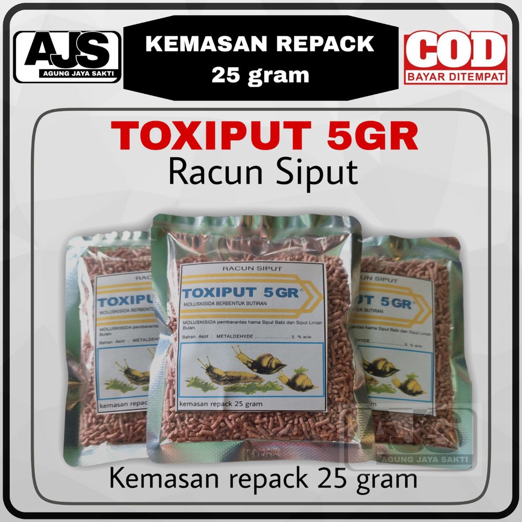 Toxiput moluskisida repack 25 gr pembasmi siput tanaman hama siput racun siput