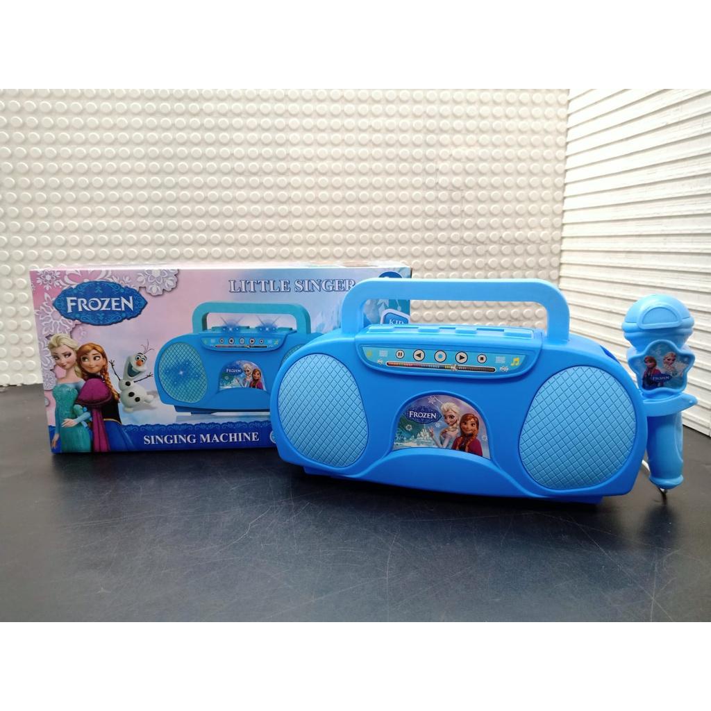 Tatajoy Mainan Anak Mic Karaoke Singing Machine Little Singer Karakter Singing Machine Microphone MIc Little Singer Motif Kitty Karaoke Lampu