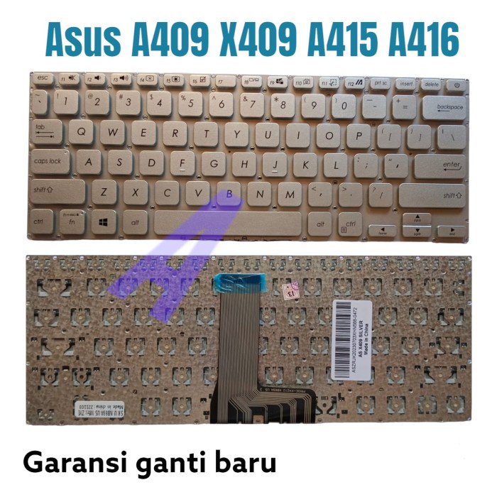 Keyboard Asus Vivobook X415 X415ep X415j X415ja X415ea X415m A415 silv