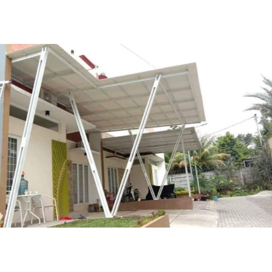 Kanopi baja ringan atap alderon RS/singel layer/kanopi atap alderon