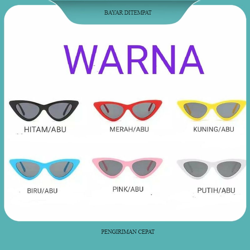 Kacamata Korea Fashion Mata Kucing / Kacamata Hitam Pria Wanita / kacamata kece