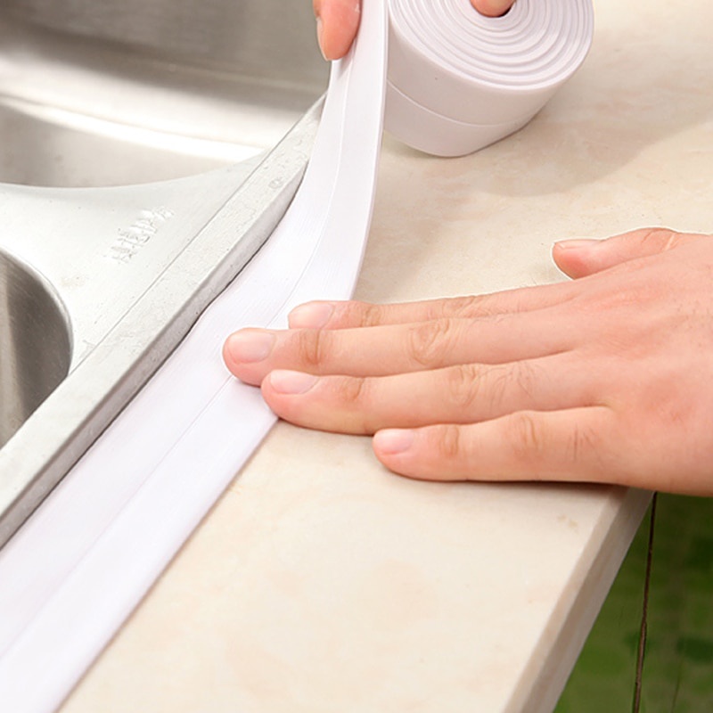 Sealing Strip Sticker PVC Dapur Kamar Mandi/ stikcet anti bocor rembes/ pengisi sela-sela/ Sticker T
