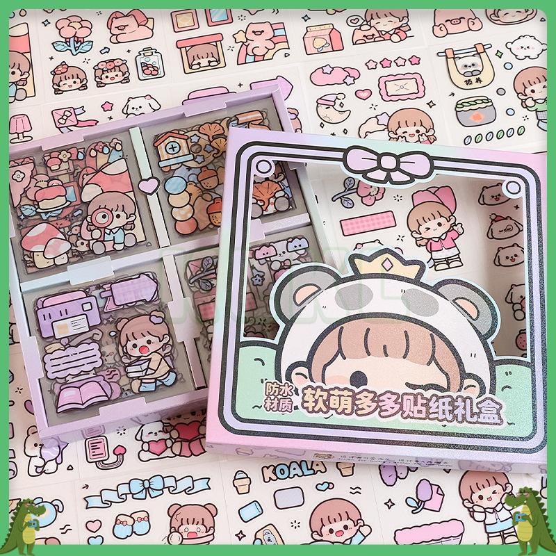 

✨ KLKL ✨ Buku stiker Dodojam sticker 72 lembar versi stiker alat tulis stiker box sticker kotak kecil kartun anti air bahan PET