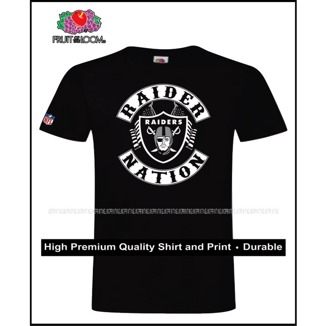 Raider Nation Logo Fruit Of The Loom 100% Cotton