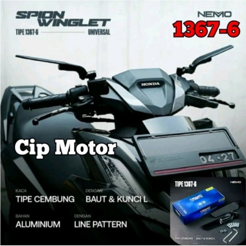 Spion Winglet NEMO 1367B-6 BIG Jumbo Universal