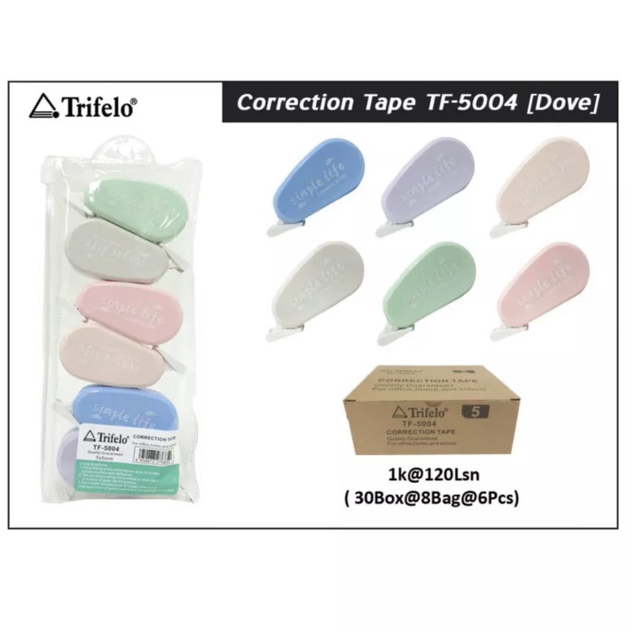 

correction tape trifelo 5m motif simple life isi 6
