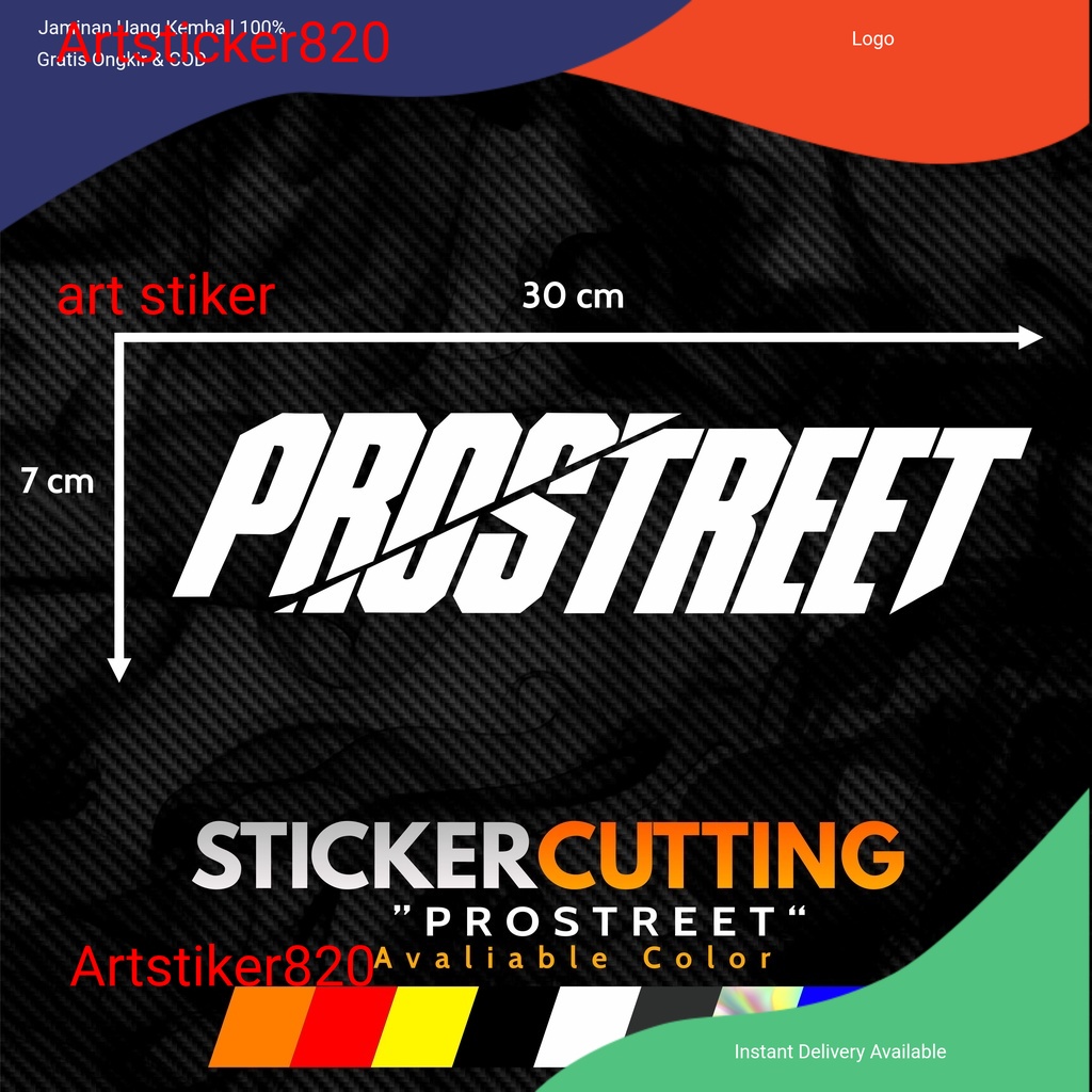 STICKER STIKER CUTTING PROSTREET UKURAN BESAR Stikercuting bahannyala