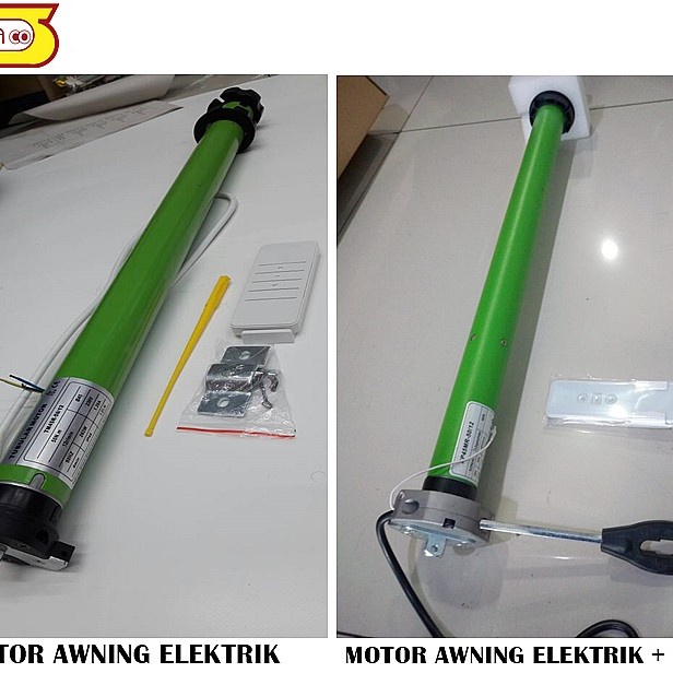 Motor Awning Gulung Tubular Motor Canopy Lipat etc - Remote + Manual