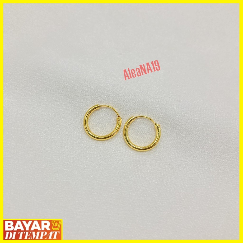 Anting Bayi Xuping Anti Karat Perhiasan Anak Bayi Model Gipsi Polos Gold Elegan Mewah Terlaris Bisa 