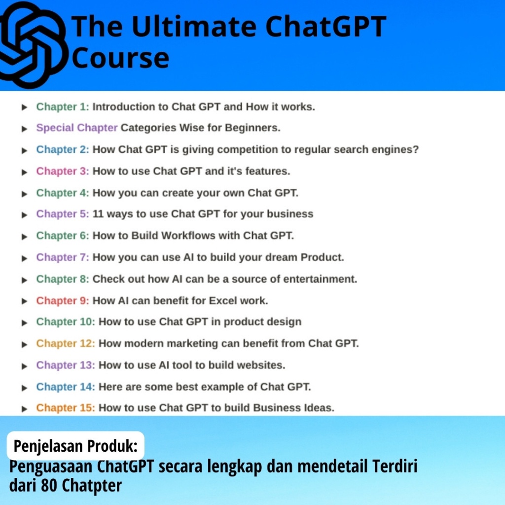 

[E1] The Ultimate ChatGPT Course - Notion Chat GPT Kursus [Bahasa Inggris]