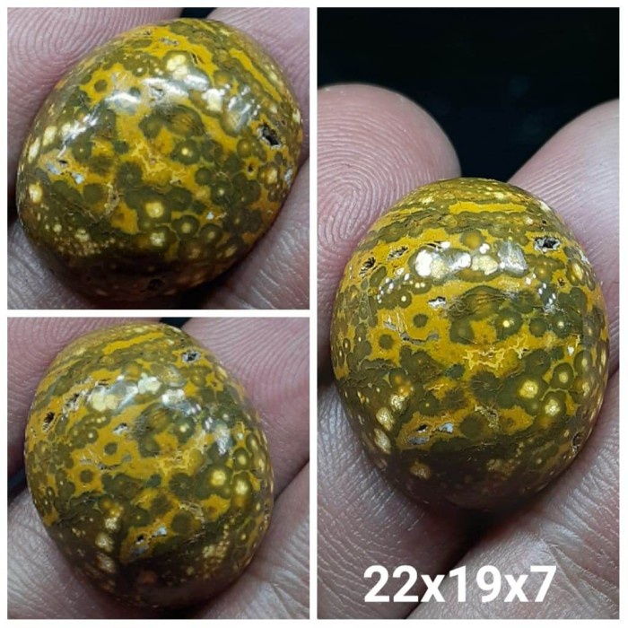 Natural Batu Akik Jasper Garut Klawing Motif Gambar Telur Kodok Antik3
