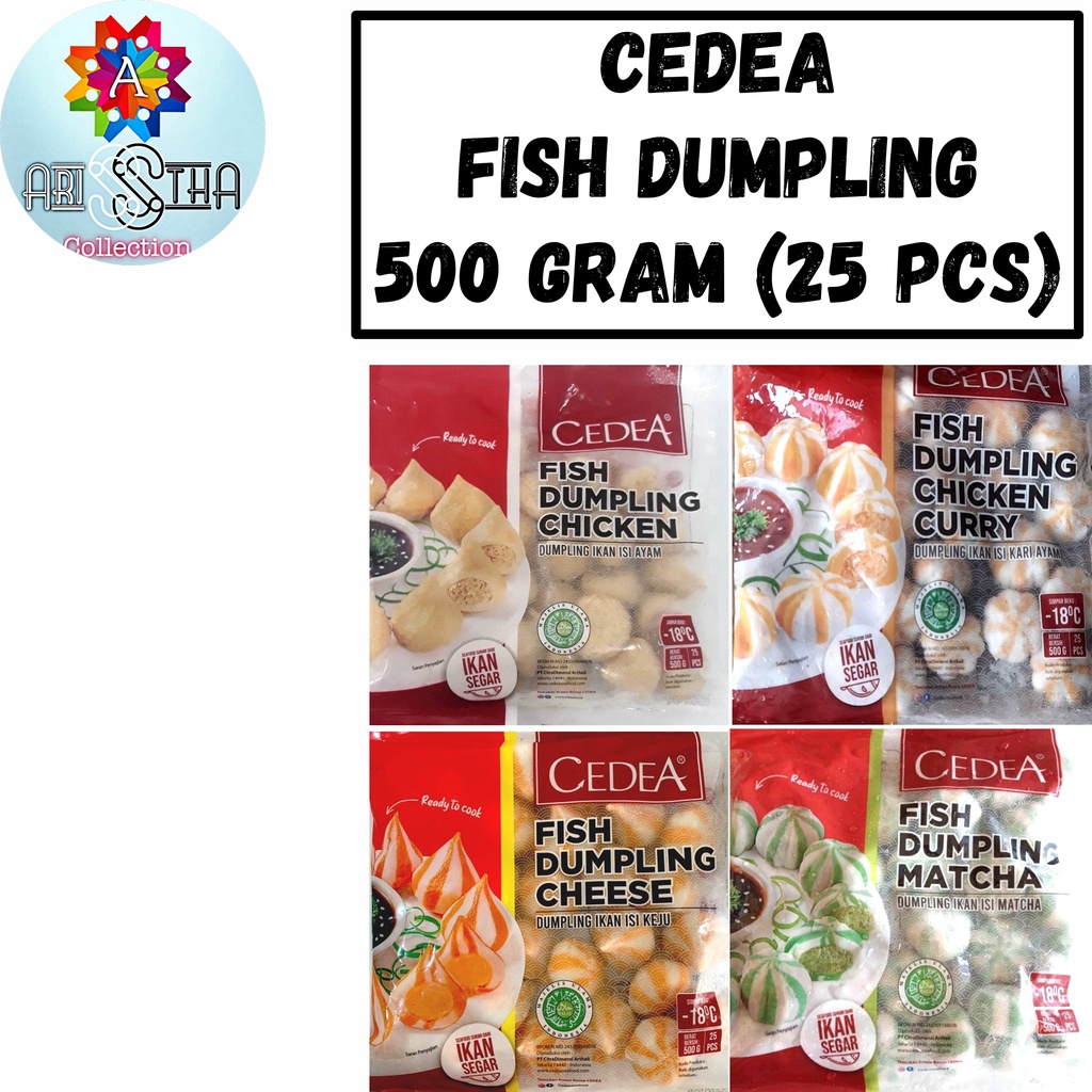 

Cedea Fish Dumpling Cheese Chicken Kari Ayam Matcha 500 Gram 25 Pcs