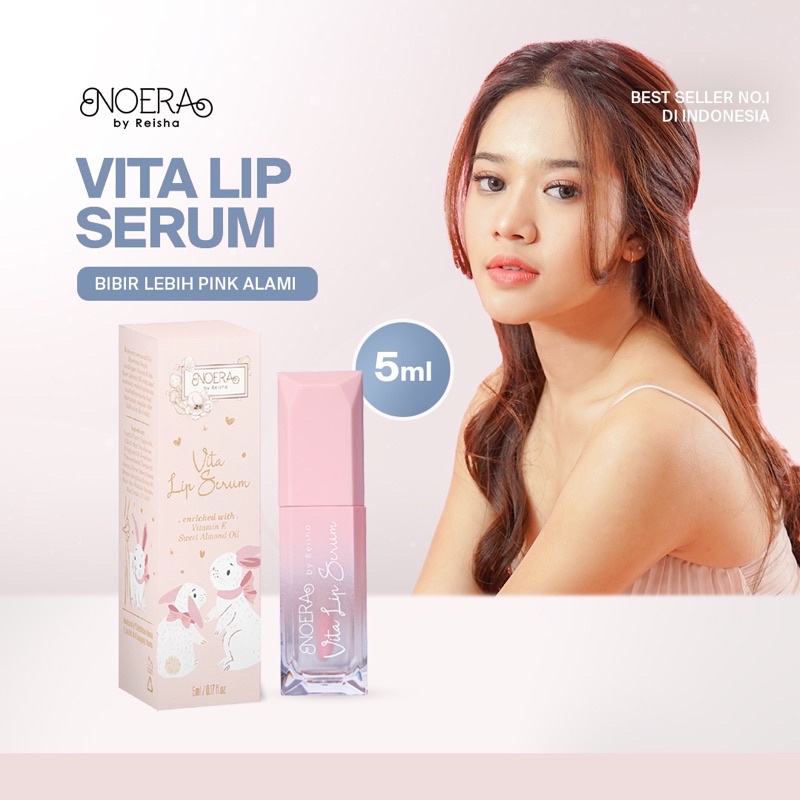 COD [ FREE Noera Exfoliating Footmask] Noera Vita Lip Serum | Serum Bibir Pemerah Pencerah Bibir Pin