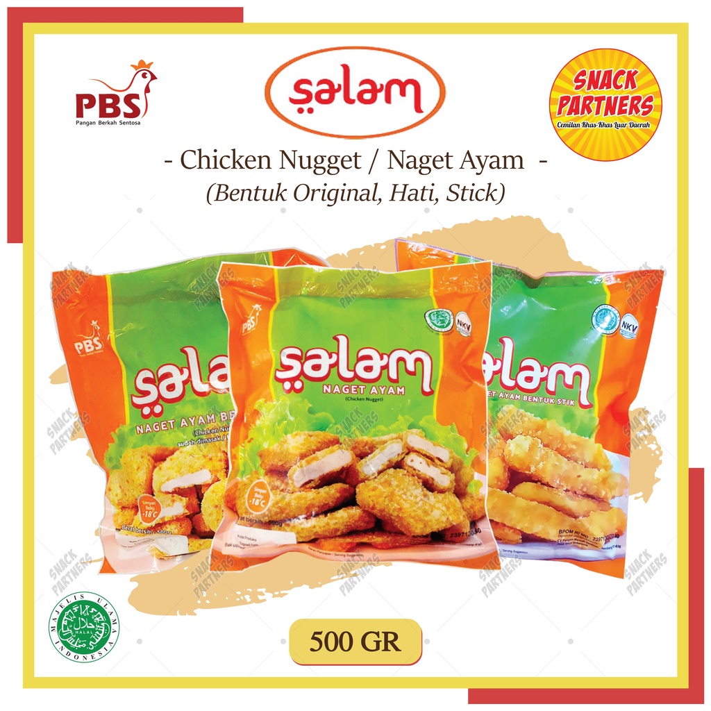 

RB22 SALAM CHICKEN NUGGET ORIGINAL 500 GR