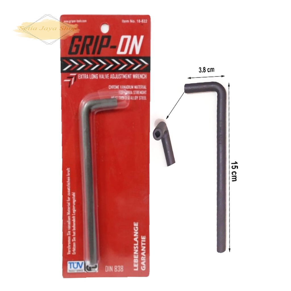 Kunci L Stel Klep Motor Panjang Grip On, kunci setelan baut klep, baut katup piston, baut katup mesi