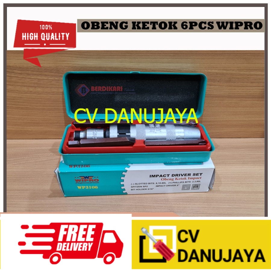 OBENG KETOK (IMPACT DRIVER) SET WIPRO WP 3106