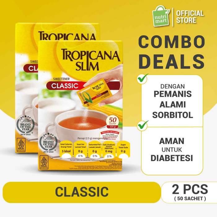 

NF-50 Twin Pack: Tropicana Slim Classic 50 Sch - Pengganti Gula