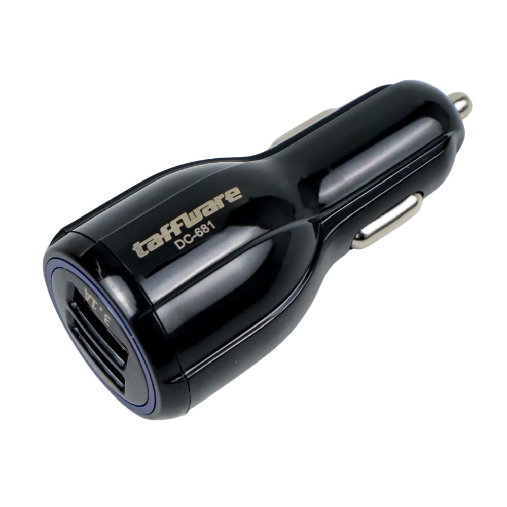 Car Charger Dual USB Port Cas HP di Motor/ Mobil  3.1A QC 3.0