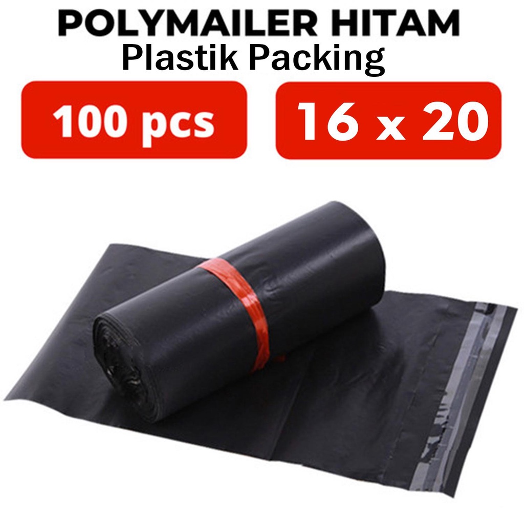 

Plastik Polymailer Hitam 16 x 20 cm / Plastik Polimer / Plastik Packing - Isi 100 Pcs - Master Pack Indonesia