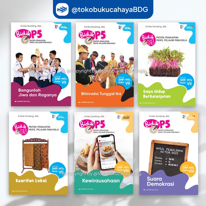 Bidik P5 Erlangga SMP Kelas 7 8  Kurikulum Merdeka Original