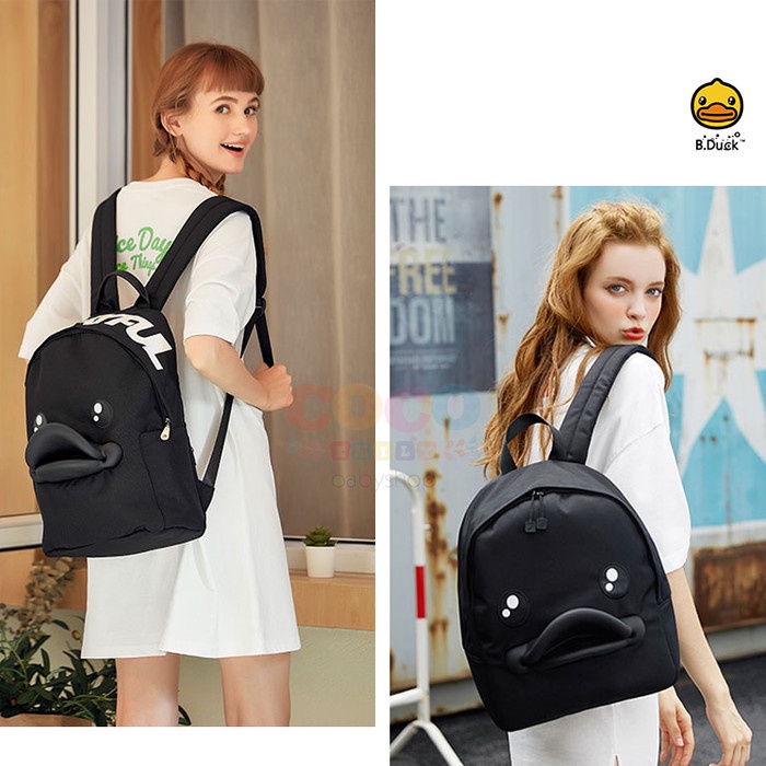 B.DUCK bduck Cute Backpack 3D Duckbill Duck Kindergarten School Bag - L, YELLOW