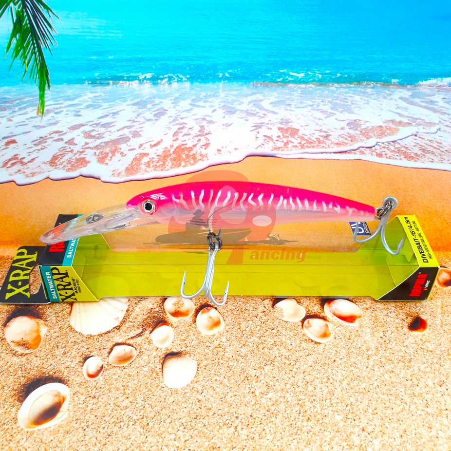 XRMAG15 HOT PINK UV Rapala XRAP Magnum 15 Lure Trolling 12cm 31gr Umpan Pancing