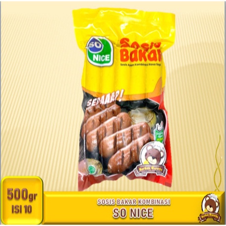 AAA So Nice Sosis Bakar Isi 10 500g So Nice By So Good Distributor Frozen Food Bogor - FROZEN FOOD BOGOR