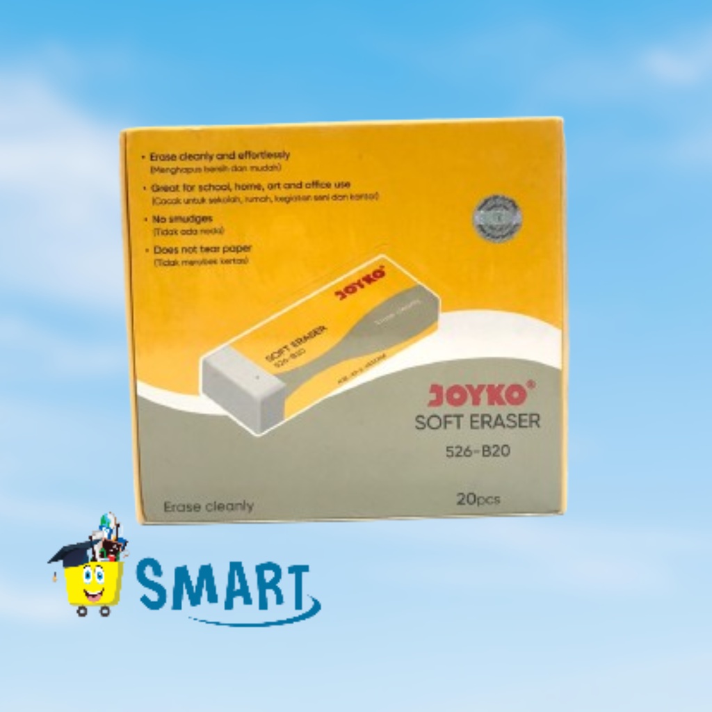 

(1PAK ISI 20PCS)JOYKO ERASER 526 B20 PUTIH