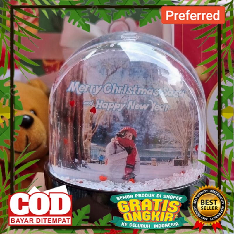 Kado Natal Snowball Custom / Snow Ball Christmas// Kostum Natal / Tahun Baru / HARBOLNAS / PROMO 12.