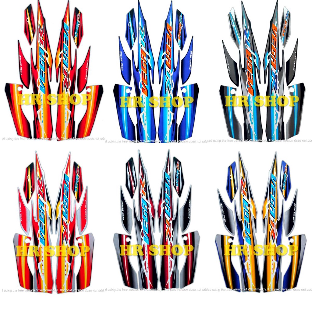 STIKER STRIPING MOTOR YAMAHA VEGA R 2007 STRIPING VEGA R 2007 STANDAR 1SET Motorcycle