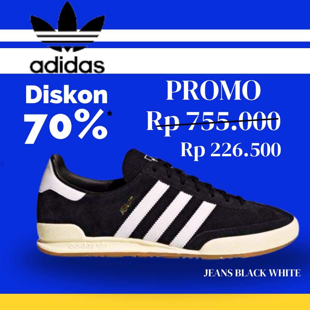 (JEANS BLACK ) Spatu Sepatu Sneakers Adidas Samba Casual Og Pria Wanita Original Putih