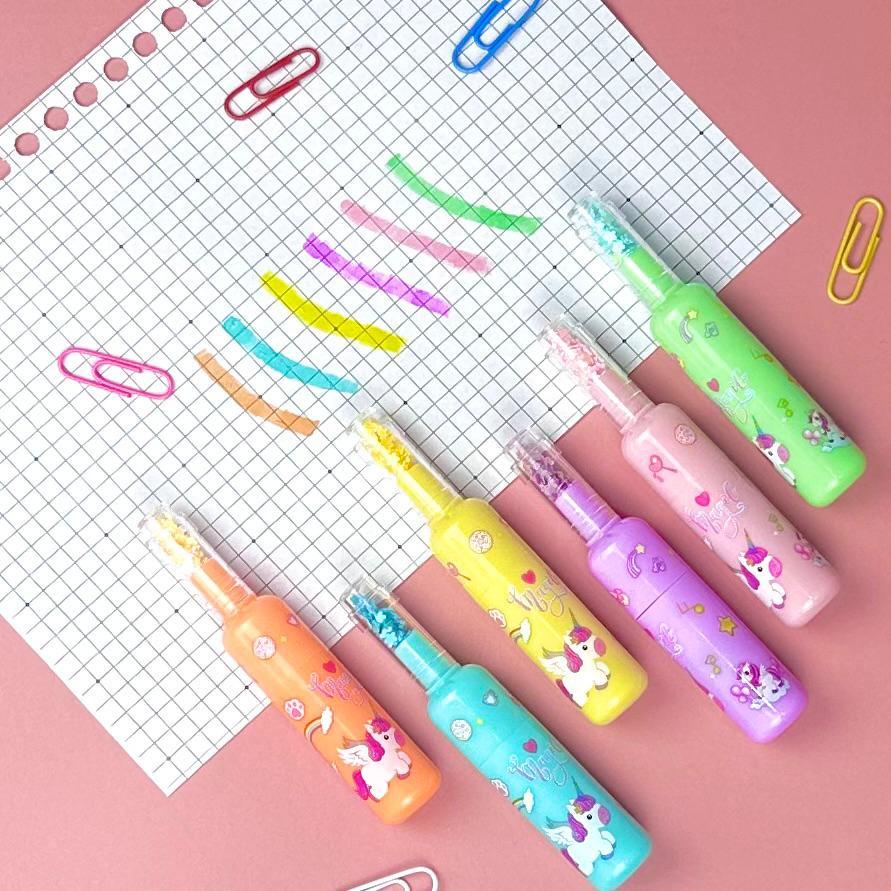 

FBI Highlighter Set Isi 6 Bentuk 2 Sisi/Penanda Berwarna/Hiighlighter