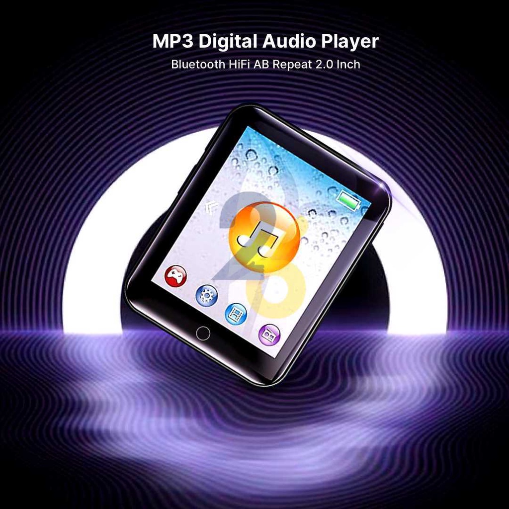 [26] Worallymy MP3 Digital Audio Player Bluetooth HiFi AB Repeat 2.0 Inch - S309