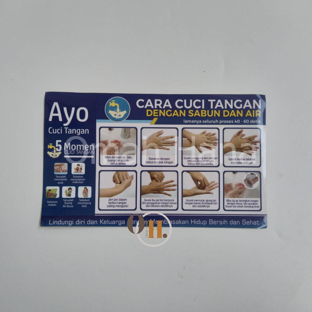 

Stiker Cuci Tangan Dengan Sabun dan Air RT - PHBS - CTPS