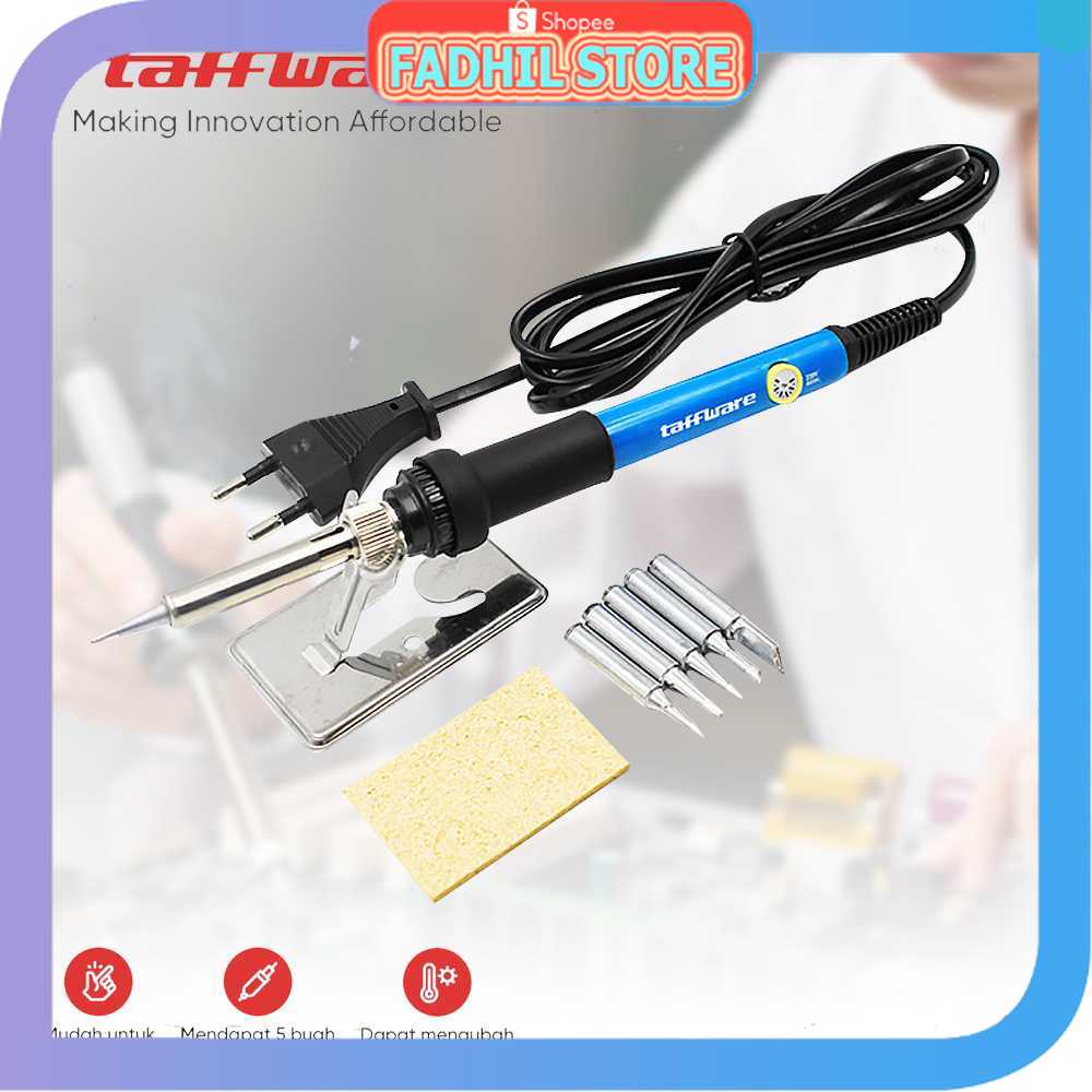FS - Taffware Solder Adjustable Temperature Fast Heat 450C 60W with 5 Tips - CS-31