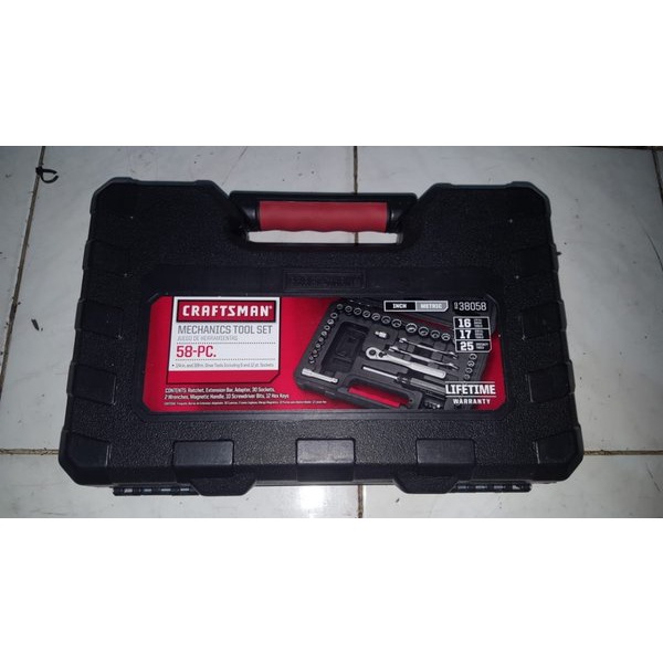 Kunci Sok Set. Socket. Wrench Craftsman USA. 58 pc. 38058. Professional Mechanics Tool Set. Inch. Me