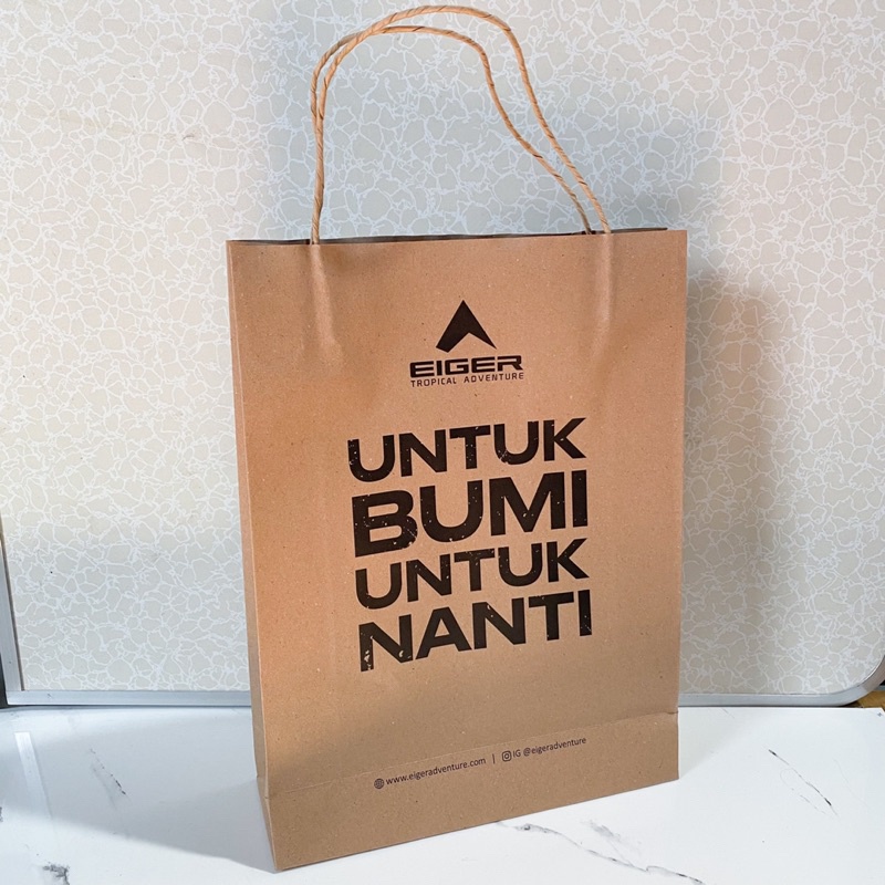 

Paperbag Eiger Original Shopping Paper Bag Kado Hadiah Outdoor