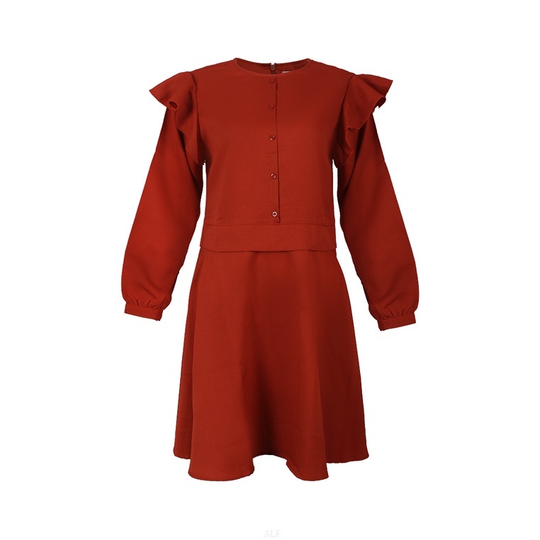 Emba Ladies Atasan Blouse Original - Levinna Red ALF