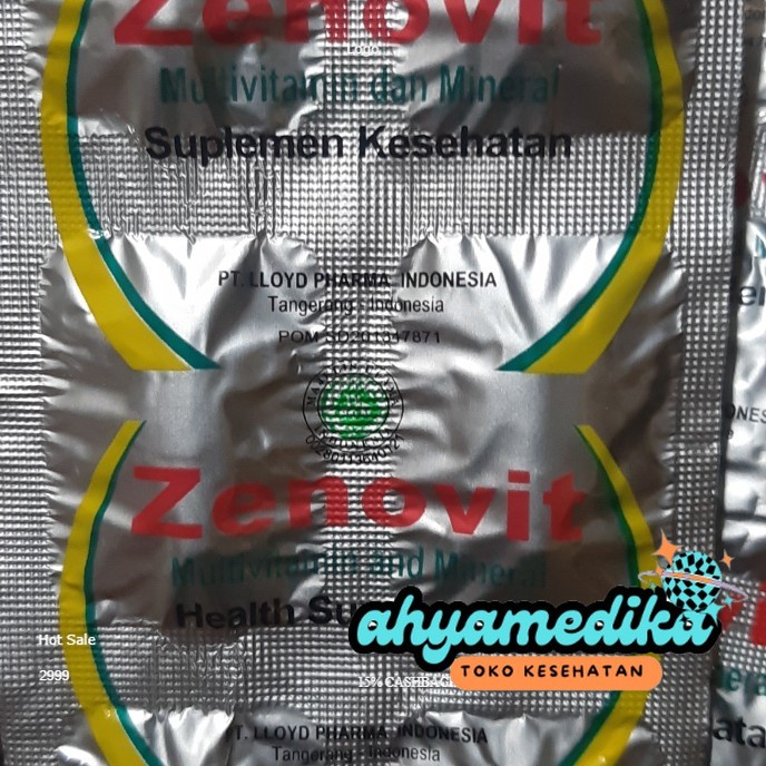 (BISA COD)- zenovit multivitamin zinc hrg PER strip isi 10 kapsul ORIGINAL