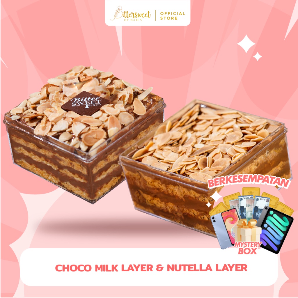 

Bittersweet by Najla - Choco Milk Layer & Nutella Layer